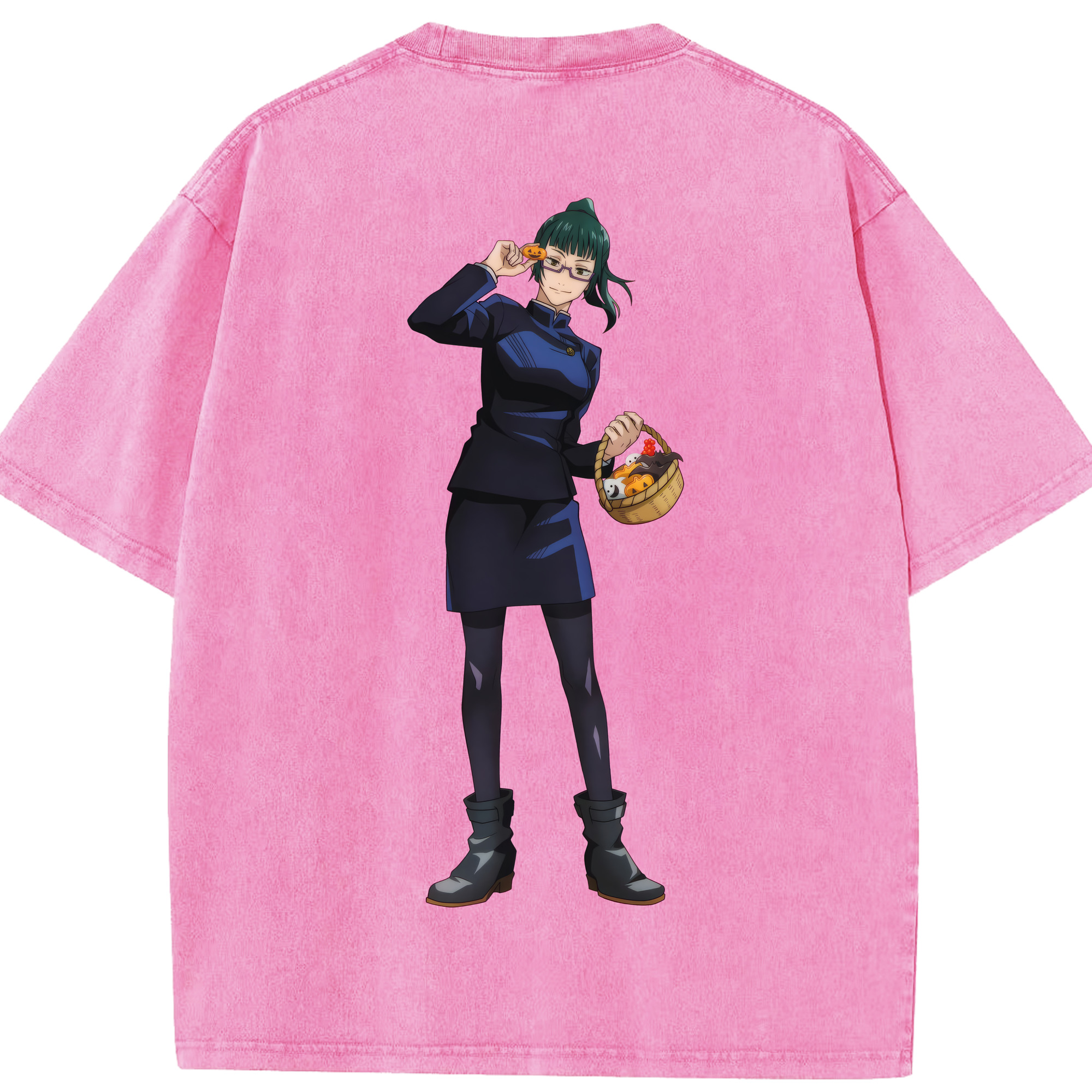 （画像用） 呪術廻戦 Jujutsu Kaisen 綿100% ヴィンテージ風 半袖Tシャツ（背面プリント）